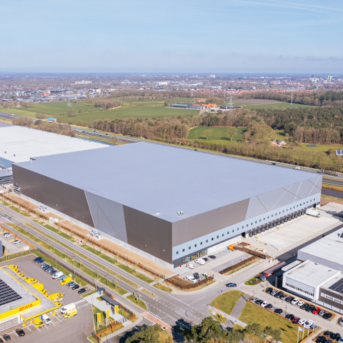Systabo hoogbouwmagazijn Almelo dronefotografie