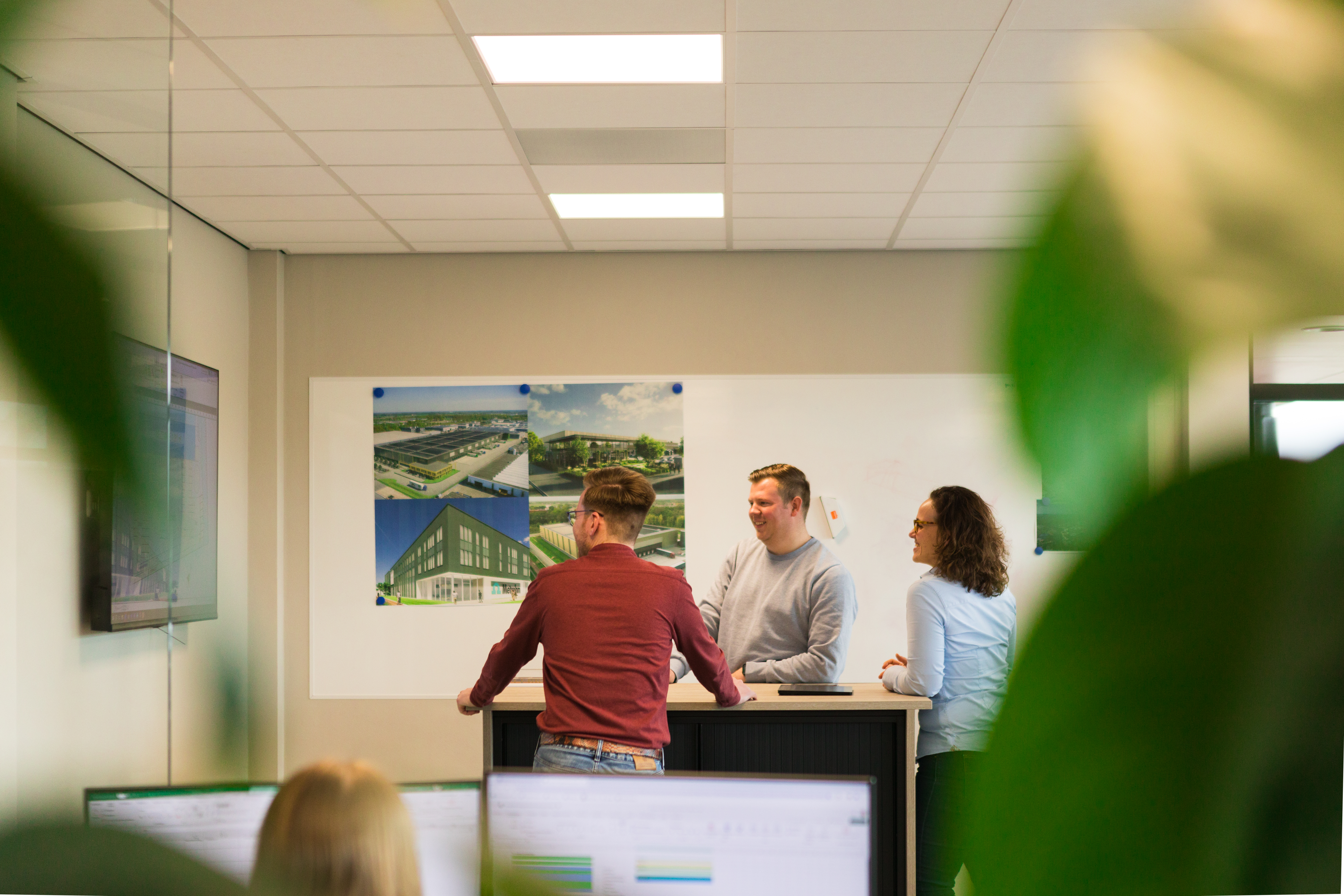 Collega's aan het praten